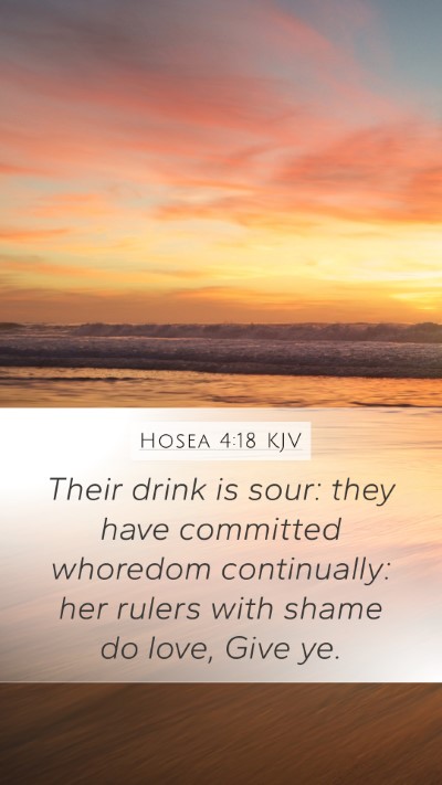 Hosea 4:18 KJV Bible Verse Image
