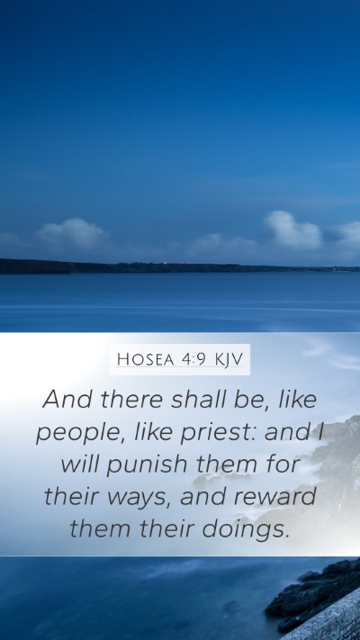 Hosea 4:9 KJV Bible Verse Image