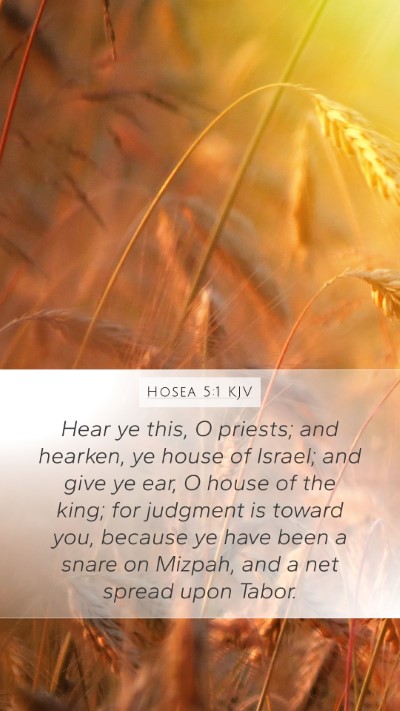 Hosea 5:1 KJV Bible Verse Image