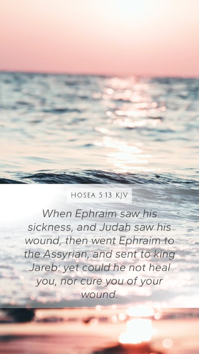 Hosea 5:13 KJV Bible Verse Image