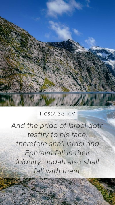 Hosea 5:5 KJV Bible Verse Image