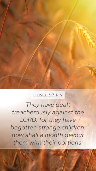 Hosea 5:7 KJV Bible Verse Image