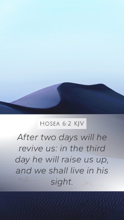 Hosea 6:2 KJV Bible Verse Image