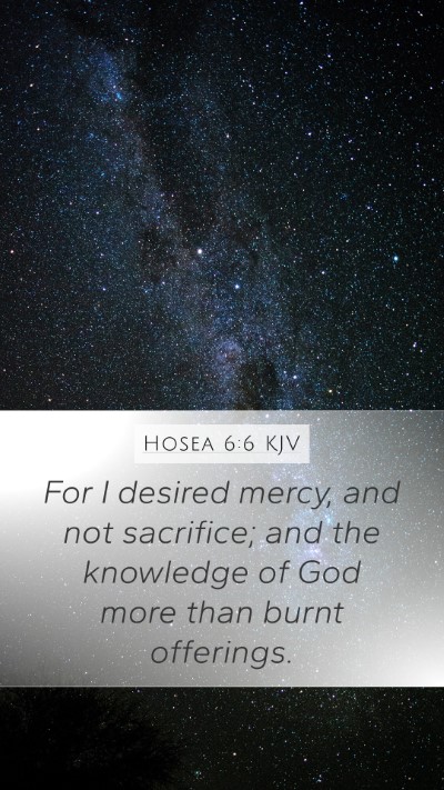 Hosea 6:6 KJV Bible Verse Image