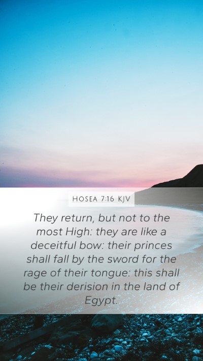 Hosea 7:16 KJV Bible Verse Image