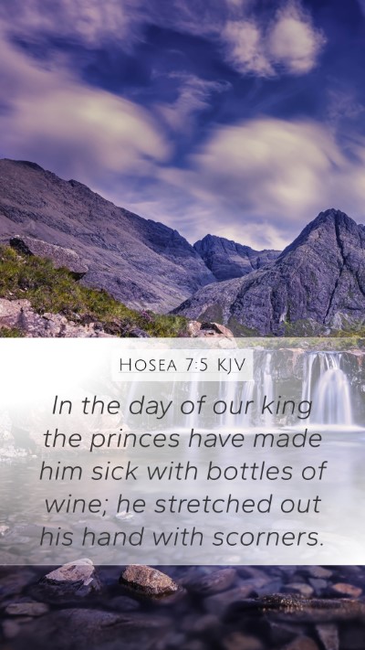 Hosea 7:5 KJV Bible Verse Image