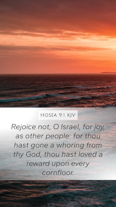 Hosea 9:1 KJV Bible Verse Image