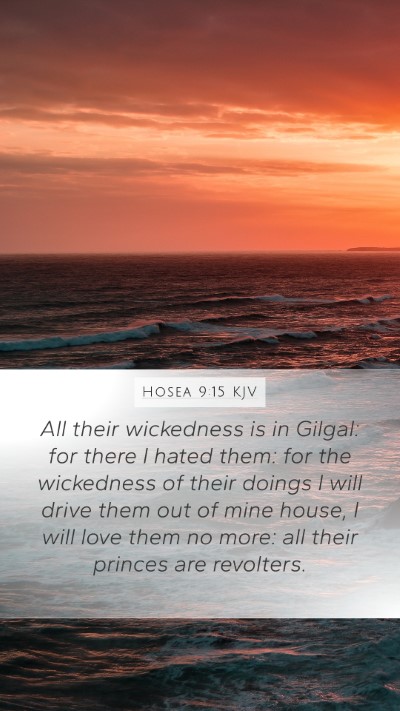 Hosea 9:15 KJV Bible Verse Image