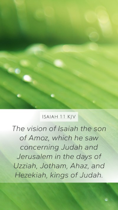 Isaiah 1:1 KJV Bible Verse Image
