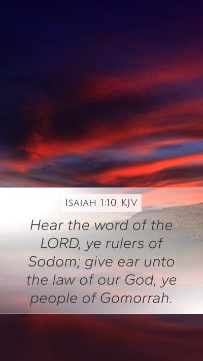 Isaiah 1:10 KJV Bible Verse Image
