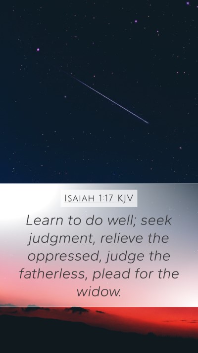 Isaiah 1:17 KJV Mobile Phone Wallpaper - Learn to do well; seek judgment, relieve the - Mobile Bible Verse Wallpaper