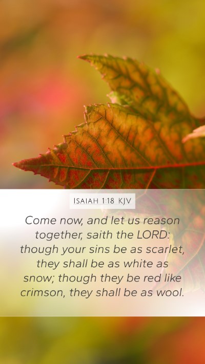 Isaiah 1:18 KJV Bible Verse Image