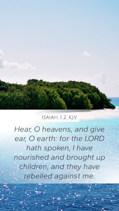 Isaiah 1:2 KJV Bible Verse Image
