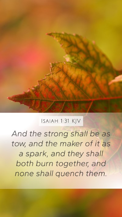 Isaiah 1:31 KJV Bible Verse Image