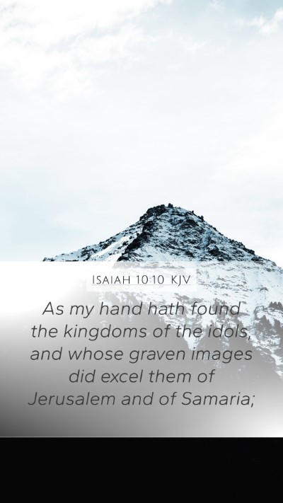 Isaiah 10:10 KJV Bible Verse Image