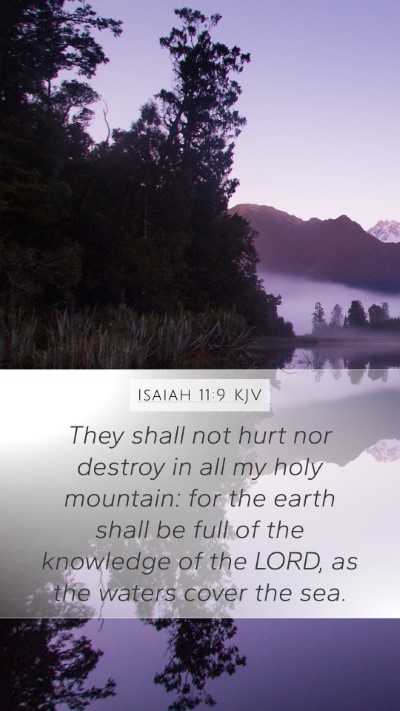 Isaiah 11:9 KJV Bible Verse Image