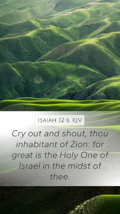 Isaiah 12:6 KJV Bible Verse Image
