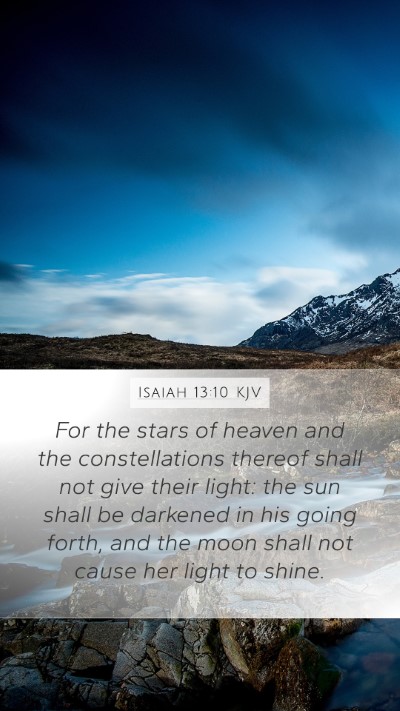 Isaiah 13:10 KJV Bible Verse Image
