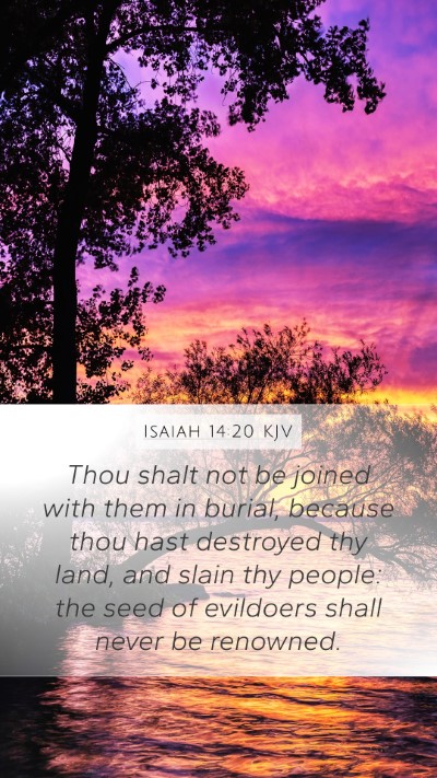 Isaiah 14:20 KJV Bible Verse Image