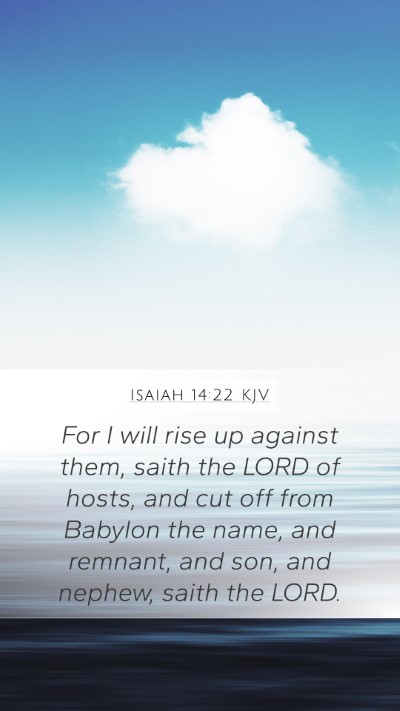 Isaiah 14:22 KJV Bible Verse Image