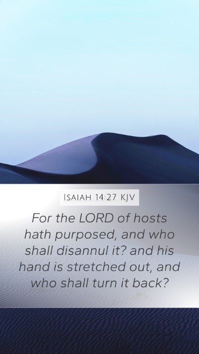 Isaiah 14:27 KJV Bible Verse Image