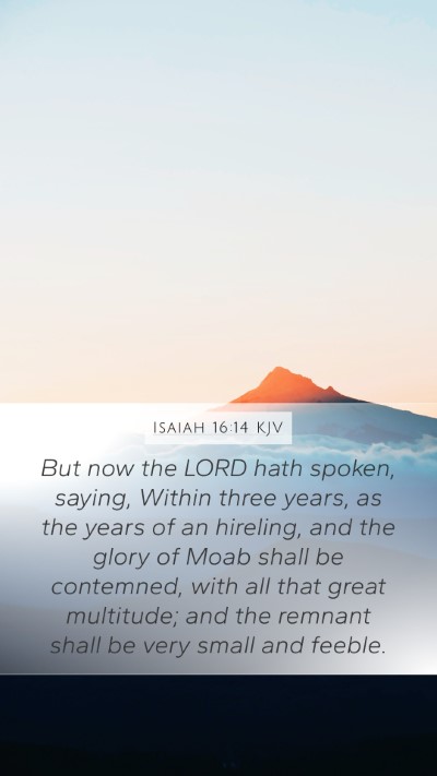 Isaiah 16:14 KJV Bible Verse Image
