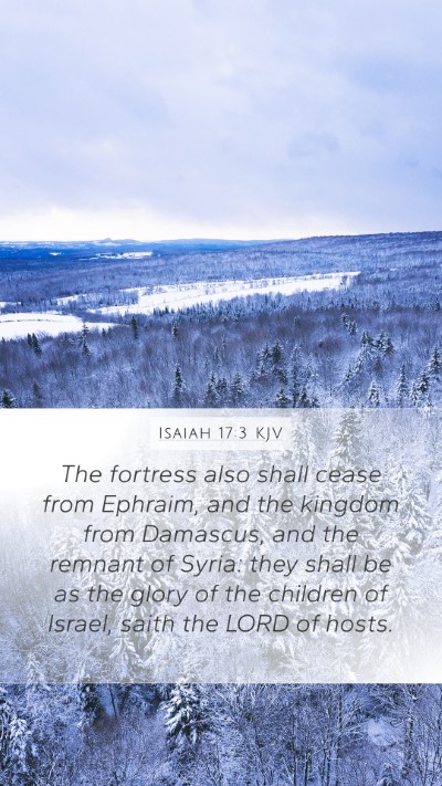 Isaiah 17:3 KJV Bible Verse Image