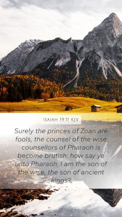 Isaiah 19:11 KJV Bible Verse Image