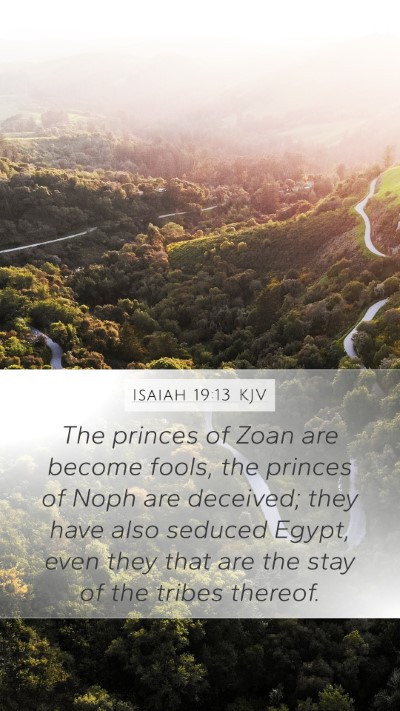 Isaiah 19:13 KJV Bible Verse Image