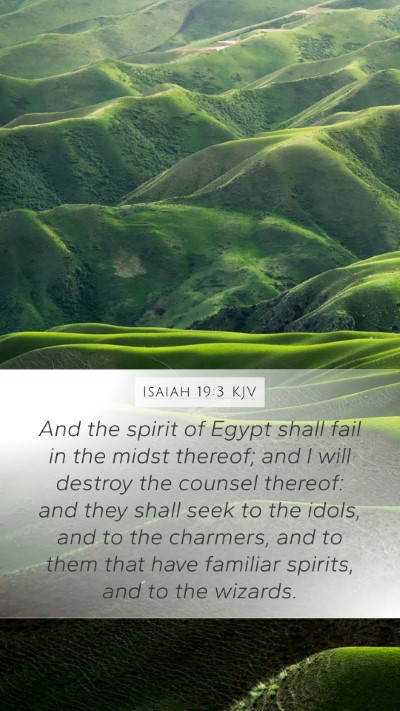 Isaiah 19:3 KJV Bible Verse Image
