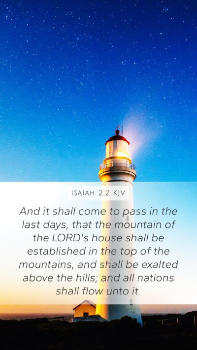 Isaiah 2:2 KJV Bible Verse Image