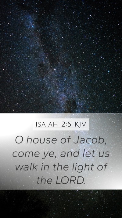 Isaiah 2:5 KJV Bible Verse Image