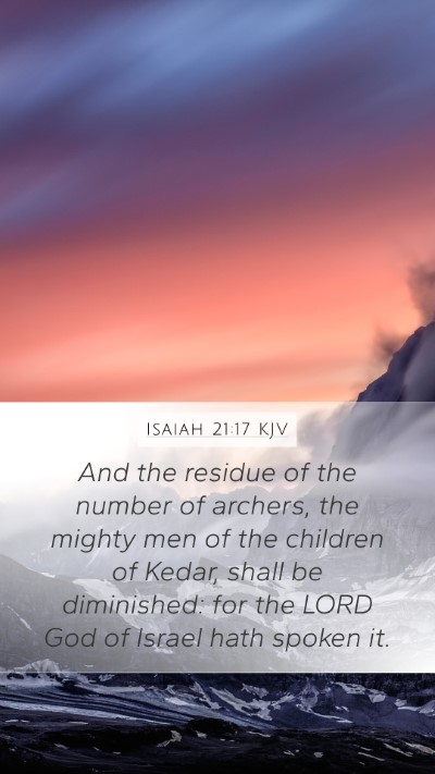 Isaiah 21:17 KJV Bible Verse Image
