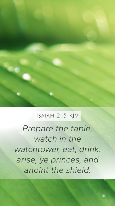 Isaiah 21:5 KJV Bible Verse Image