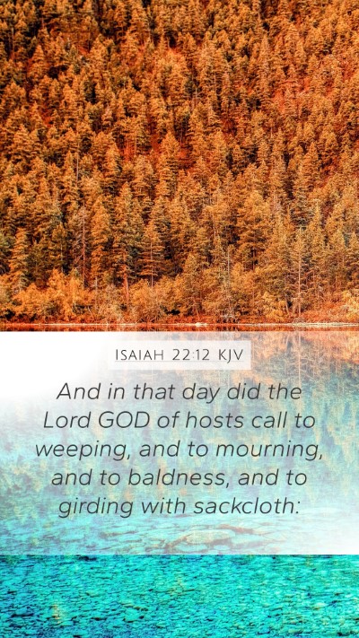 Isaiah 22:12 KJV Bible Verse Image