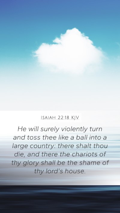 Isaiah 22:18 KJV Mobile Phone Wallpaper - He will surely violently turn and toss thee like - Mobile Bible Verse Wallpaper