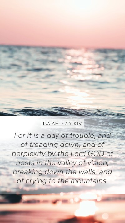 Isaiah 22:5 KJV Bible Verse Image