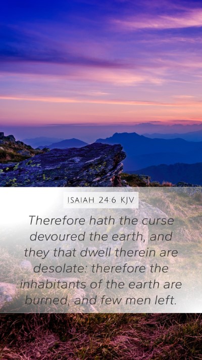 Isaiah 24:6 KJV Bible Verse Image