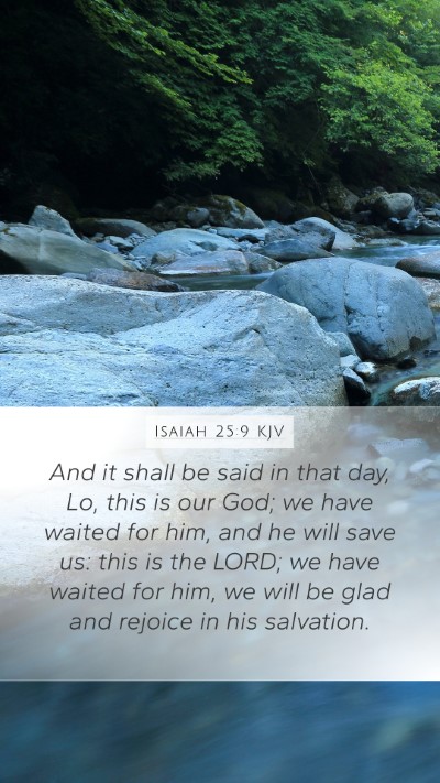 Isaiah 25:9 KJV Bible Verse Image