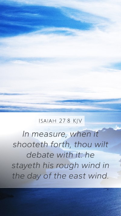 Isaiah 27:8 KJV Bible Verse Image