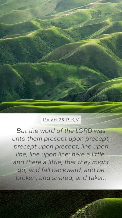 Isaiah 28:13 KJV Bible Verse Image