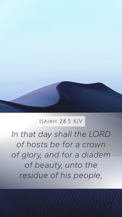 Isaiah 28:5 KJV Bible Verse Image