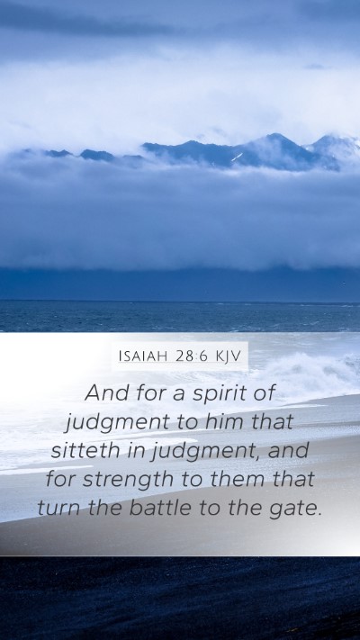 Isaiah 28:6 KJV Bible Verse Image