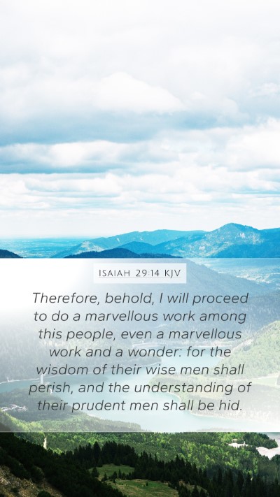 Isaiah 29:14 KJV Bible Verse Image