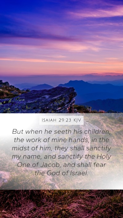 Isaiah 29:23 KJV Bible Verse Image