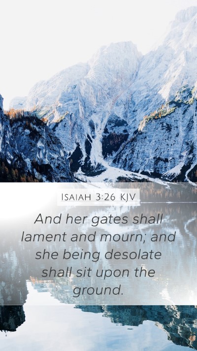 Isaiah 3:26 KJV Bible Verse Image