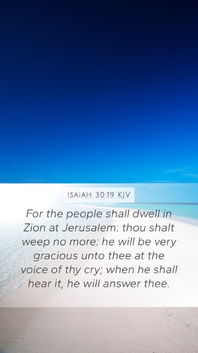 Isaiah 30:19 KJV Bible Verse Image