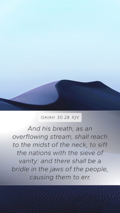 Isaiah 30:28 KJV Bible Verse Image
