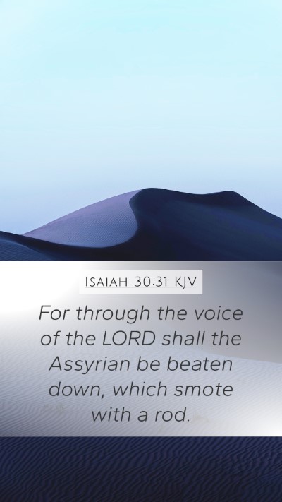 Isaiah 30:31 KJV Bible Verse Image