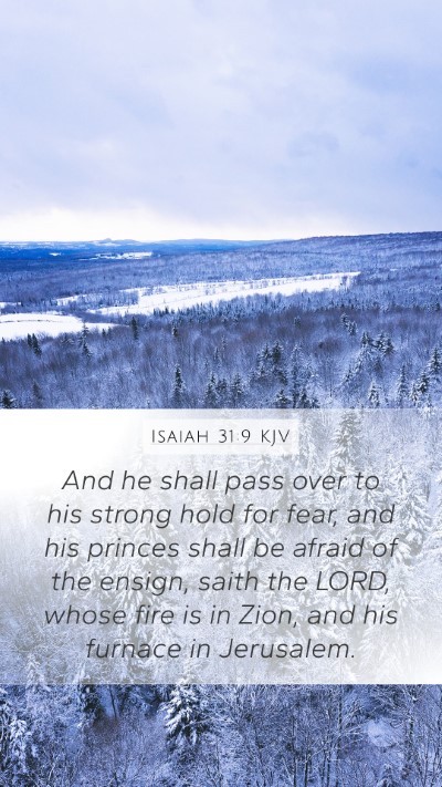 Isaiah 31:9 KJV Bible Verse Image